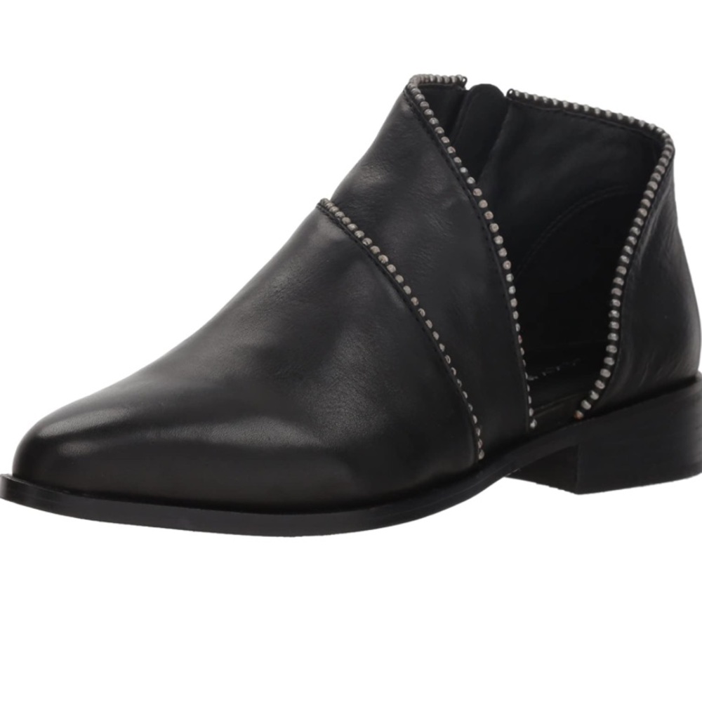 Lucky Brand Leather “Perrma” Stud Black Booties